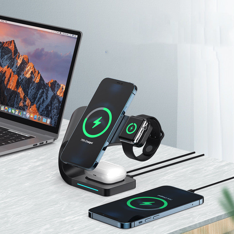 Multi-Function Charging Stand Magnetic Wireless Charging 15W Fast Charging