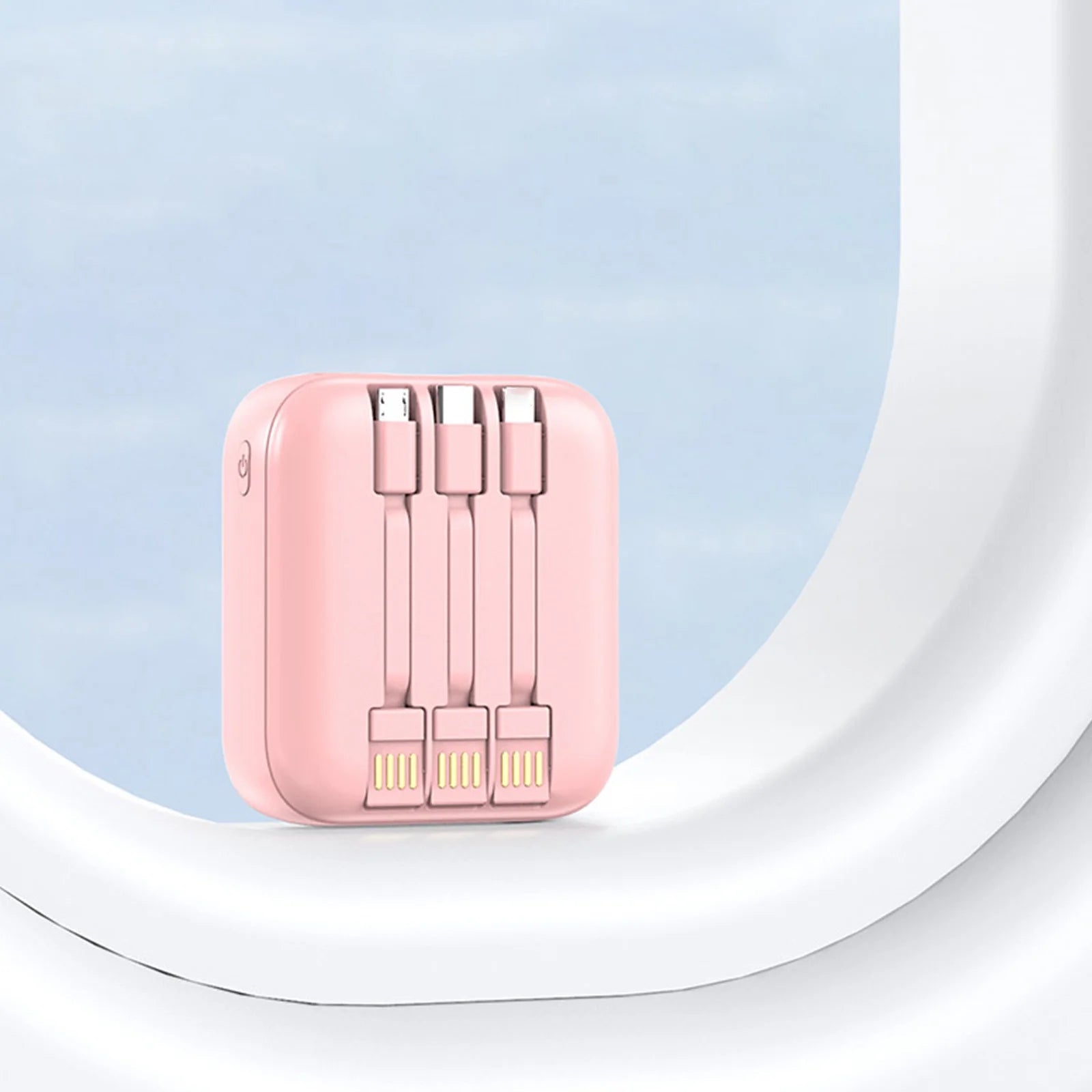 Portable Charger with Built in Cables,10000Mah Mini Power Bank,3 Output 2 Input External Battery Pack Phone Charger Smart Devices and Cell Phone20% off Power Bank Fast Charging