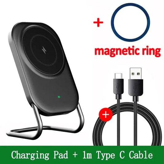 Magnetic Wireless Charger Stand Fast Charging Pad for Iphone 15 14 13 12 Pro Airpods Magnet Phone Chargers Holder Dock Station